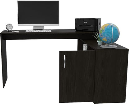 NicBex Kimberly-DW-00001-LWJ Home Office Desks, 59.6"x45.9"x30.1", Black