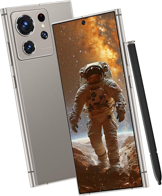 S24 Ultra Unlocked Cell Phones Smartphone with Built-in Pen 8+256GB Android 13 Phones 6.8" HD Screen Dual SIM 108MP+48MP Camera (Titanium Grey)