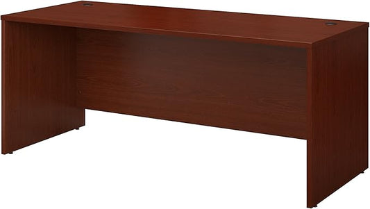 Bush Business Furniture Series C 72W Office Desk in Mahogany, Large Computer Table for Home and Professional Workplace
