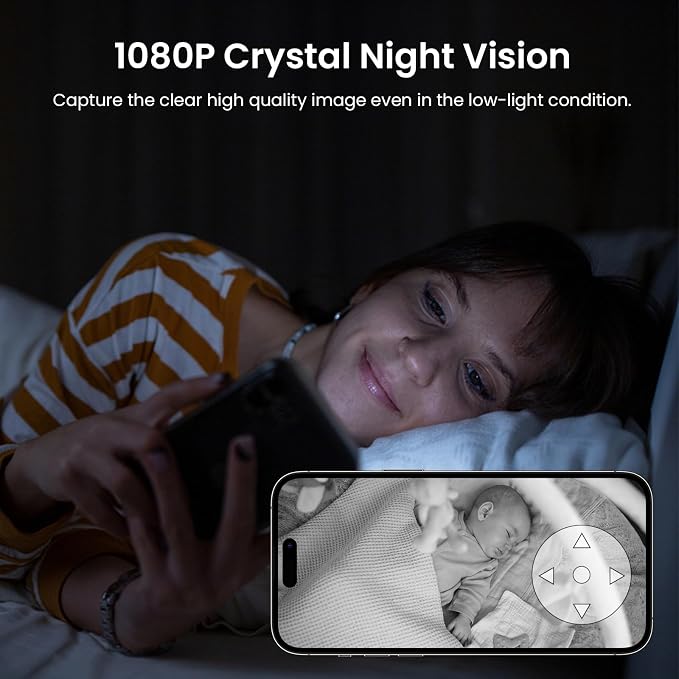 AMOROM Indoor Camera, AI Security Camera for Baby/Elderly/Pet Monitoring | AI Smart Detection & Alarm, 2-way Audio, Night Vision, 2.4G WiFi Control, Cloud & SD Card Storage, Alexa Assistant, 4 Pack