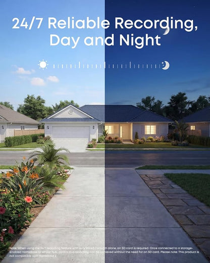 eufy Security Indoor&Outdoor Camera C31,2-Pack with HomeBase Mini(64GB Included),IP66,Spotlight-Free Color Night Vision,360°Pan&Tilt, AutoTracking,Human/Car/Pet/Cry Detection,24/7 Recording