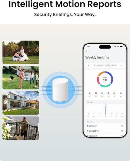 REOLINK Security Cameras Wireless Outdoor, 3K 5MP Dual-Band WiFi 6, Person/Vehicle/Animal Smart AI Detection, IP67, Local Storage, Smart Alerts, No Subscription, Home Hub Mini with 4X Argus Solar