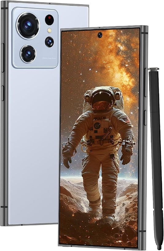 S24 Ultra Unlocked Cell Phones Smartphone with Built-in Pen 8+256GB Android 13 Phones 6.8" HD Screen Dual SIM 108MP+48MP Camera (Blue)