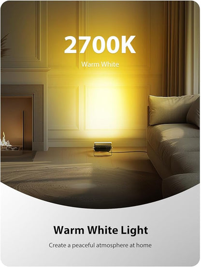 Onforu LED Flood Light Outdoor 800W Equivalent, 100W Color Changing RGBW Floodlight with Remote, Stage Lights Uplights for Events, IP66 Uplighting Spotlight Floor Strobe Light for Christmas 4 Pack