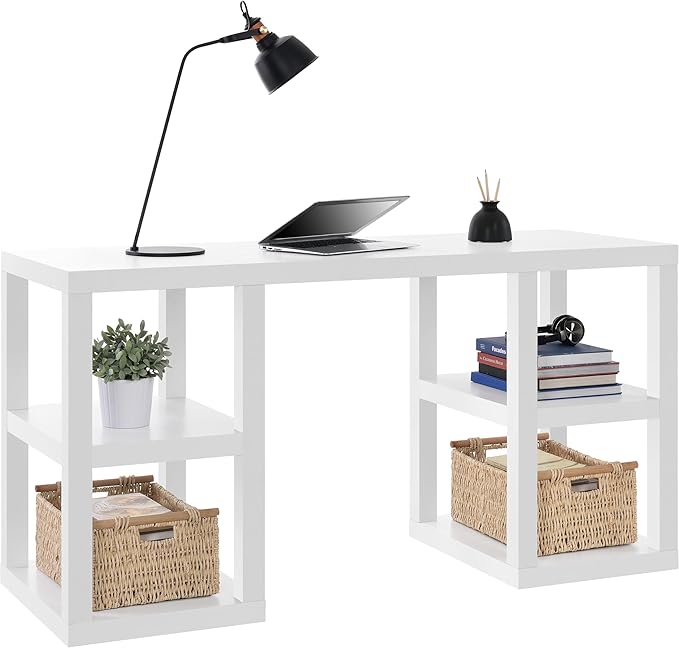 Ameriwood Home Parsons Deluxe Desk, White