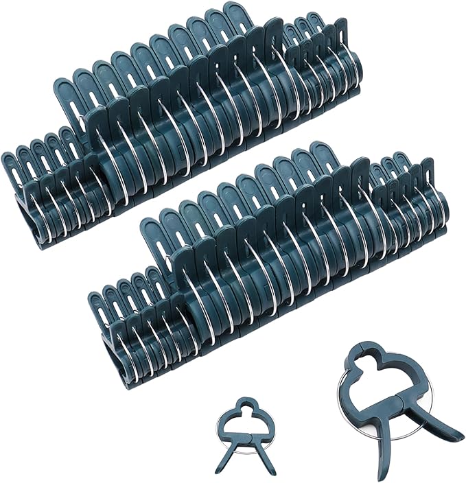Sago Brothers 40 PCS Plant Clips Garden Clips for Tomato Cage, Tomatoes Clips Plant Support Clips for Bamboo Stakes, Climbing Plants, Vines, Gentle Plant & Flower Trellis Clips for Plant Stalks, Stems
