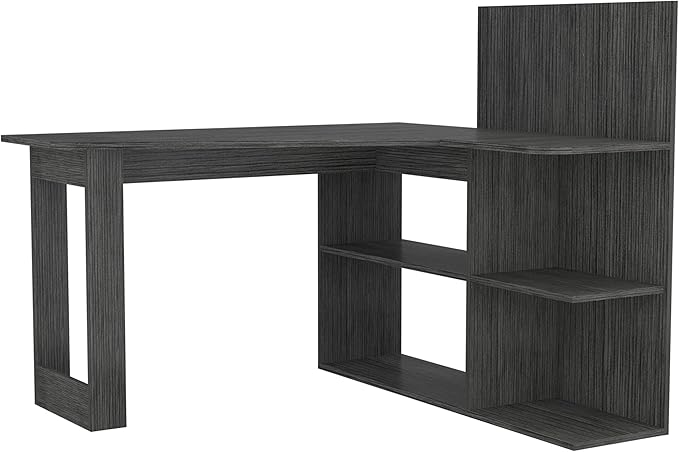 NicBex Kimberly-DW-00205-LWJ Home Office Desks, 51.7"x47.2"x43.3", Gray-1