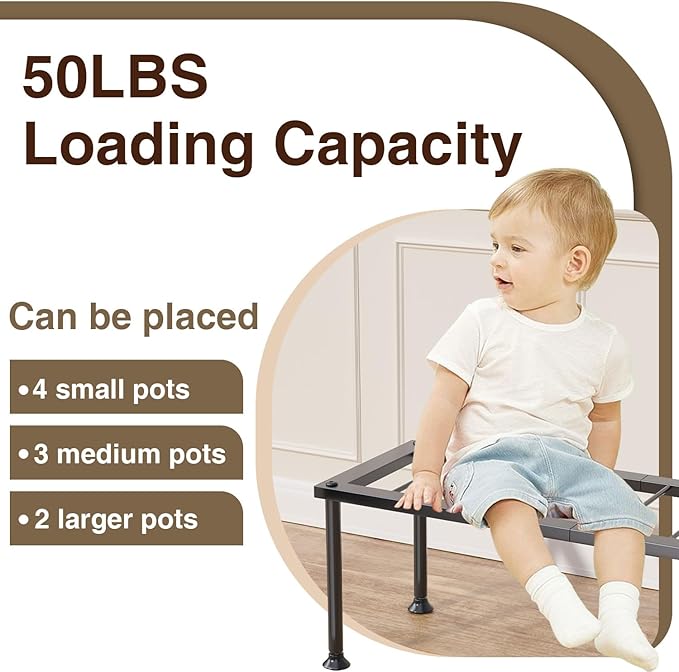 1 Tier Plant Stand: Ladder Plant Holder - Metal Flower Pot Stand - Heavy Duty Flower Rack for Living Room Patio Garden Corner Balcony and Courtyard.