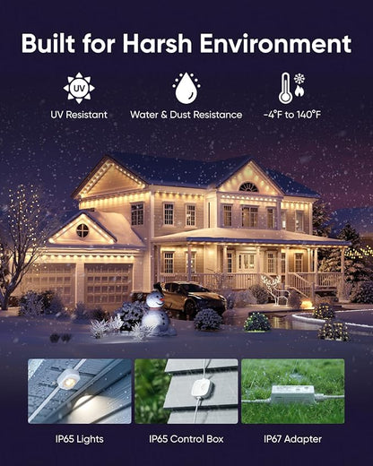 eufy Permanent Outdoor Lights E22, 150ft, Black