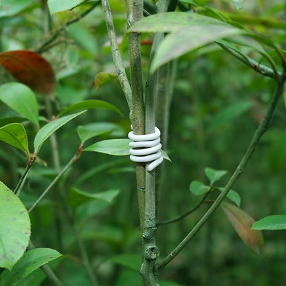 Decoroca Soft Plant Ties for Support - 65.6' Reusable Waterproof Plant Wire, Garden Twist, Office Organization and Decoration Binding（2pcs/White）