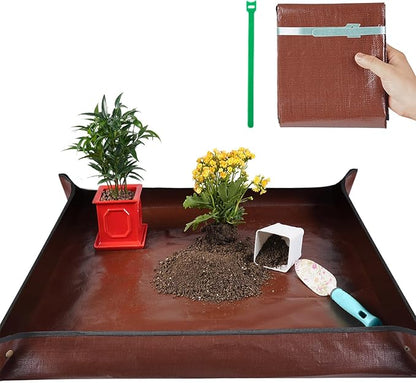 39.5" x 39.5" Extra Large Potting Mat for Indoor Plants Transplanting and Dirt Control Gardening Gifts for Plant Lovers