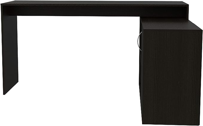 NicBex Kimberly-DW-00001-LWJ Home Office Desks, 59.6"x45.9"x30.1", Black