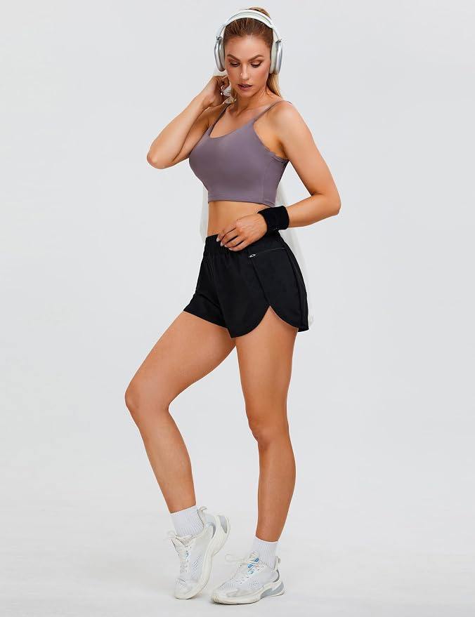 Blooming Jelly Women's Quick-Dry Running Shorts Workout Sport Layer Active Shorts with Pockets 1.75"