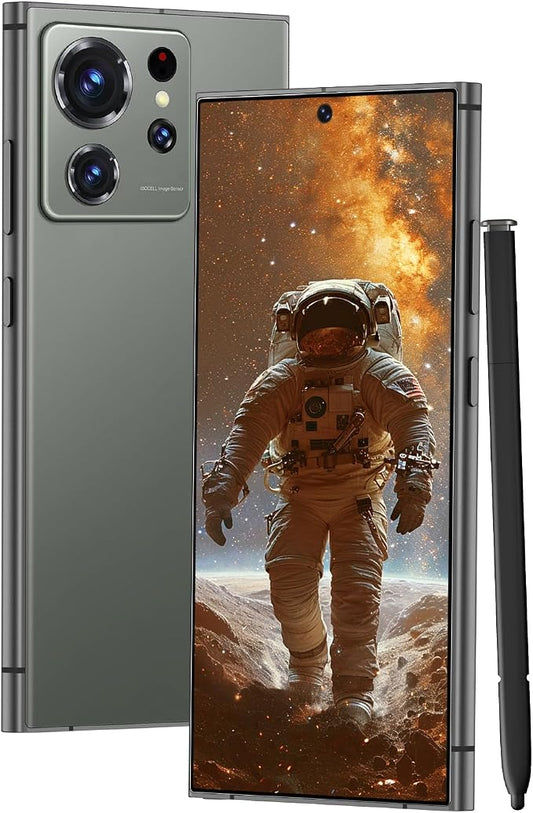 S24 Ultra Unlocked Cell Phones Smartphone with Built-in Pen 8+256GB Android 13 Phones 6.8" HD Screen Dual SIM 108MP+48MP Camera (Green)