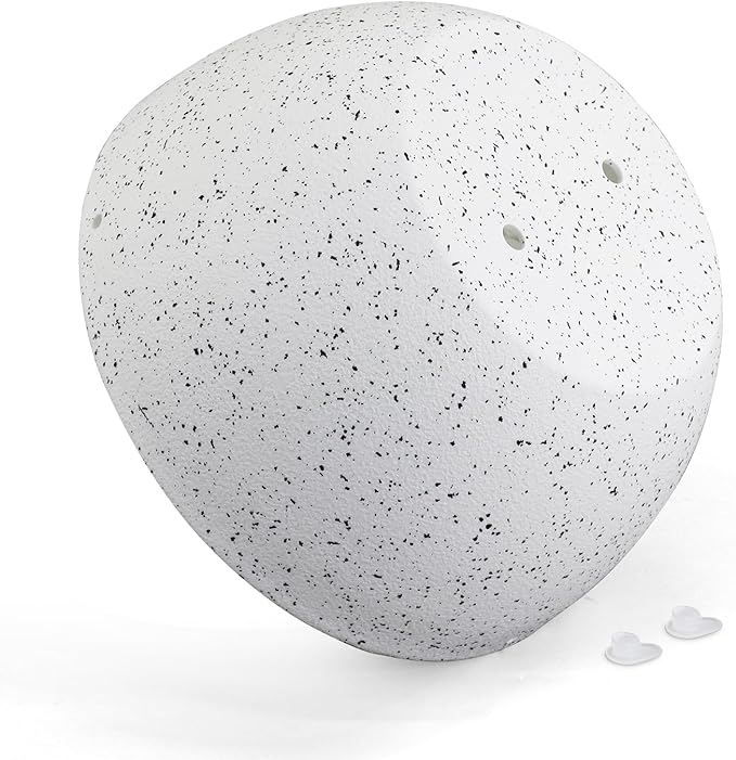 10 inch Hanging Planters for Indoor Outdoor Plants, 2 Pack Hanging Flower Pots with Drainage Holes and Chain for Garden Porch, Plastic Hanging Baskets for House Plants, Speckled White