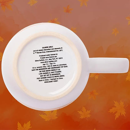 Silver Buffalo Gilmore Girls Luke's Diner Stars Hollow, Ceramic Mug, 18oz | Cafe Logo, Coffee, 0.53 Liters