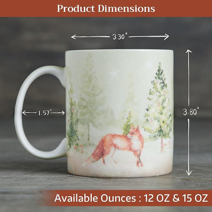 Maison d' Hermine Coffee Mug with Handles Tea Cups (15 Ounce, Pack of 1) | Fine Bone China Coffee Mugs for Hot Beverages Cappuccino Latte Home Restaurant Spring Summer -Winter Morning - Veluwezoom