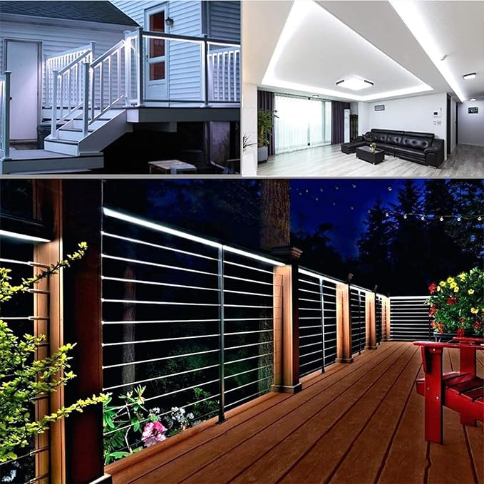 100ft LED Rope Lights Outdoor, 720 LED Connectable and Flexible Tube Lights with 8 Modes, Waterproof LED Rope Lighting for Garden, Patio, Pool, Bedroom, Party, Indoor Outdoor Decoration (White)