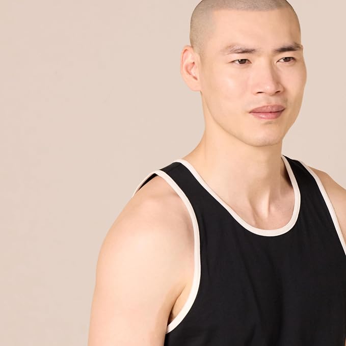 Amazon Essentials Men's Active Quick Dry Tech Stretch Moisture Wicking Lightweight Gym Tank Top
