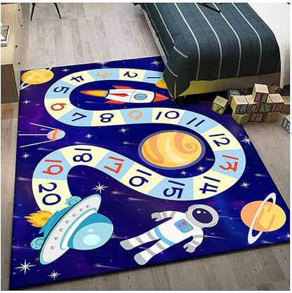 Kid Rug Carpet Playmat for Toy Cars and Train，Play Area Rug with Rubber Backing，Fun Throw Rug，Ideal Gift for Children Baby Bedroom Play Room(120×180cm/47×71in)