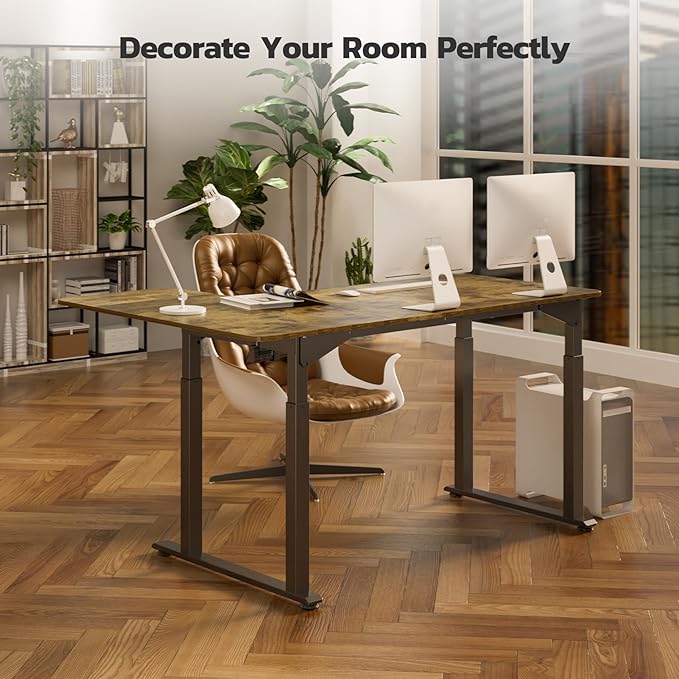 Dripex Standing Desk, 63"/ 71" L Shaped Desk Adjustable Height, Electric Corner Stand Up Desk Large Home Office Desk Computer Workstation, Dual Motor Sit Stand Desk 4 Legs, Super Stable