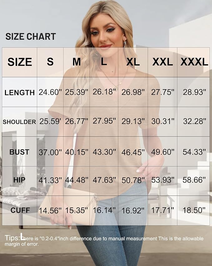 T Shirts Short Sleeve V Neck Tees Womens Tops Beach Vacation Fashion Clothes 2026 Casual Summer Spring Fall Outfits