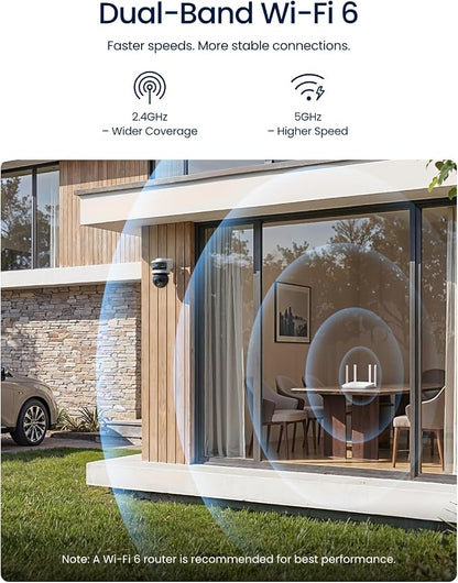 REOLINK OMVI 3i WiFi, 10MP+8MP 4K, Triple-Lens Outdoor Security Camera | 180° Panoramic + Pan-Tilt, SyncTrack&Auto Tracking, Dual-Band WiFi 6, Smart Detection, Local AI Video Search, No Monthly Fees