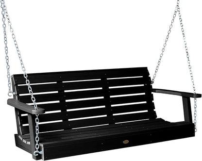 highwood Weatherly Porch Swing 5 Feet, Black