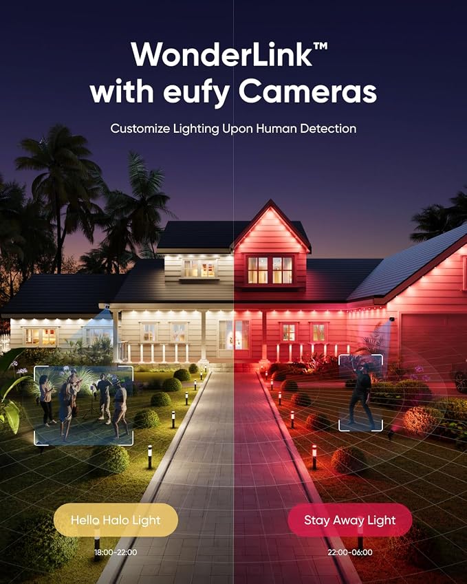 eufy Permanent Outdoor Lights E22, 150ft, Black