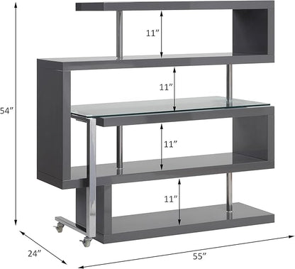 NicBex Kimberly-DW-00028-LWJ Home Office Desks, 55"x24"x54", Gray