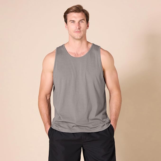 Amazon Essentials Men's Active Quick Dry Tech Stretch Moisture Wicking Lightweight Gym Tank Top