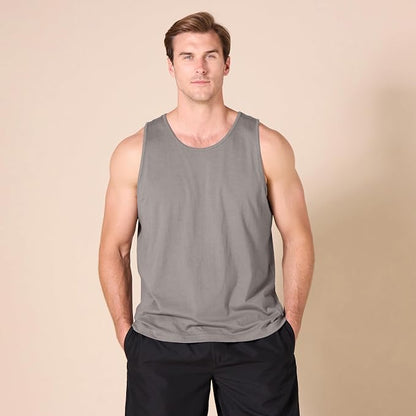 Amazon Essentials Men's Active Quick Dry Tech Stretch Moisture Wicking Lightweight Gym Tank Top