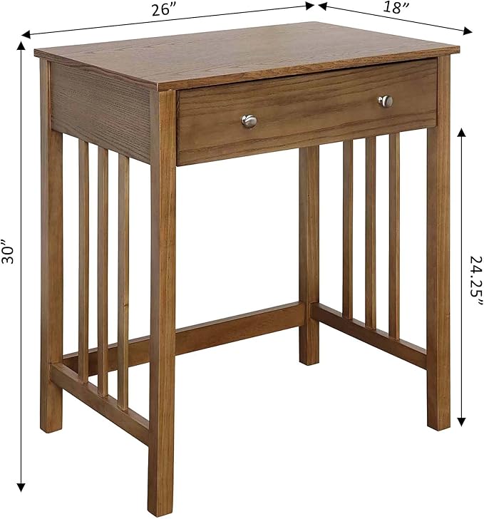 Convenience Concepts Designs2Go Mission Desk with Keyboard Drawer, Driftwood