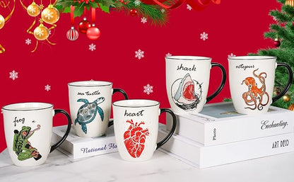 Ceramic Color Heat Changing Mug Funny Coffee Mug for Mom Dad Porcelain Tea Cup Gifts for Men Women Birthday Christmas Housewarming Holiday Anniversary Valentines Day