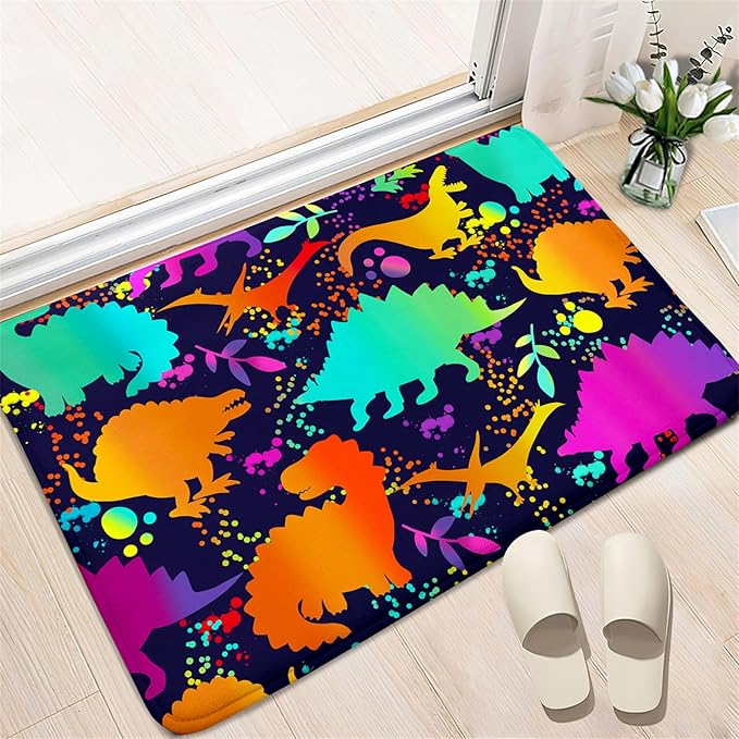Cute Dinosaur Rug Dinosaur Area Rugs Cartoon Animal Patterns Carpets Dinosaur Bedroom Decor for Boys Kids Area Rug Dinosaur Rugs for Boys Bedroom Dinosaur Play Rug for Boys Bedroom,2'×3'