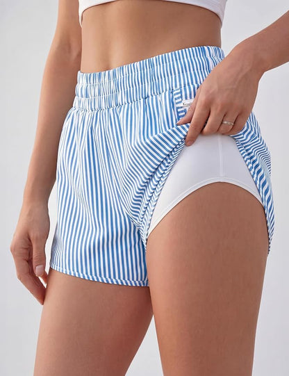 Blooming Jelly Women's Quick-Dry Running Shorts Workout Sport Layer Active Shorts with Pockets 1.75"