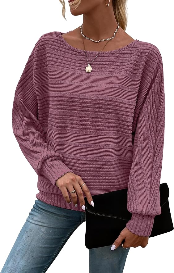 Womens Long Sleeve Shirts Crewneck Tunic Tops Pullover Sweaters Business Casual Blouses Fall Fashion 2026