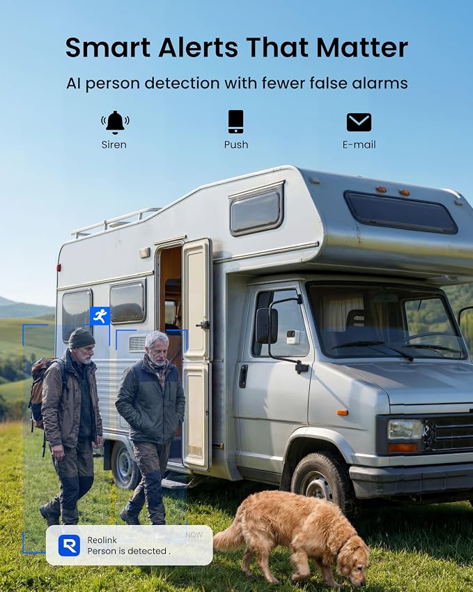 REOLINK Argus MagiCam Security Cameras Wireless Outdoor 1080p, 4 Cam Kit | AI Detection, 2.4/5GHz WiFi, AI Detection, Magnetic Mount, IR Night Vision, No Subscription, IP67, 9-Month Battery Life
