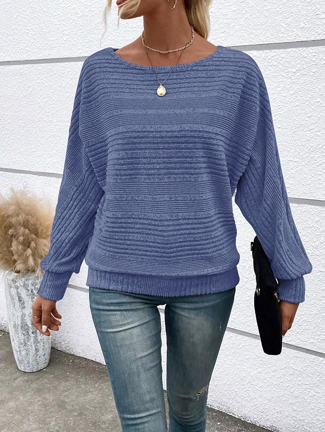 Womens Long Sleeve Shirts Crewneck Tunic Tops Pullover Sweaters Business Casual Blouses Fall Fashion 2026
