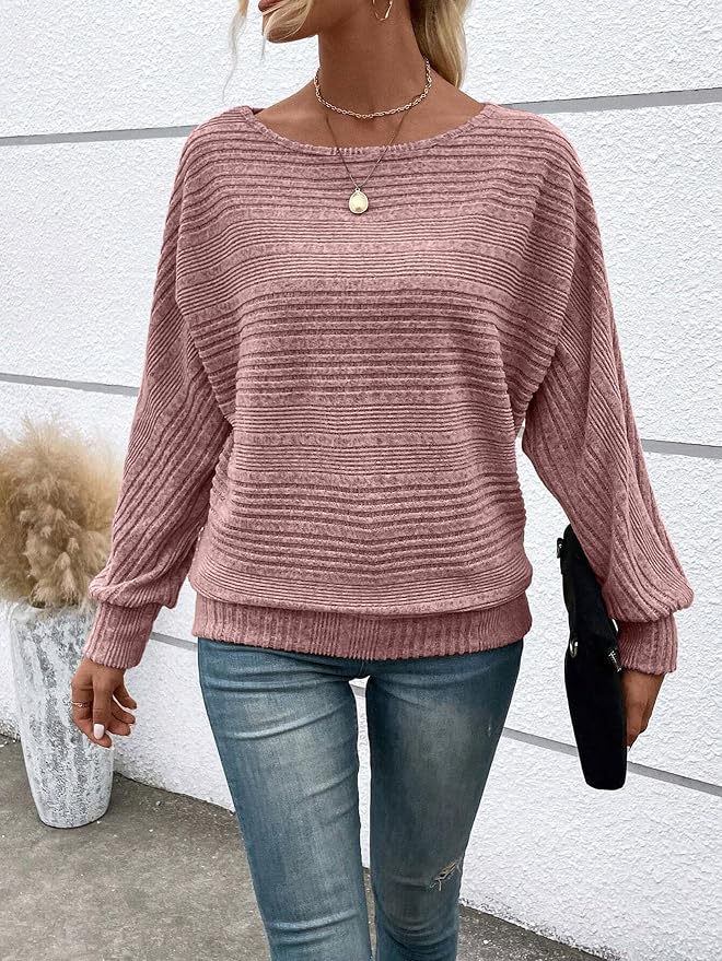 Womens Long Sleeve Shirts Crewneck Tunic Tops Pullover Sweaters Business Casual Blouses Fall Fashion 2026