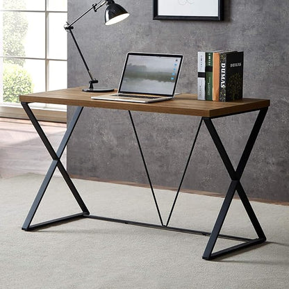 Computer Desk 47 in, Home Office Writing Desk, Modern Simple Style Wood Table, Brown