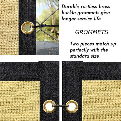 UPGRADE Privacy Fence Screen 4'x45' Sand Outdoor 90% Visibility Blockage 170 GSM Mesh Shade Cover Panels for Backyard,Balcony,Home Decoration with Zip Ties,Customized Avaliable