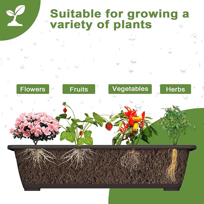 TOREVSIOR 5-Tier Vertical Raised Garden Bed, Vertical Garden Planter with Water Drainage, Elevated Garden Bed for Vegetables Flowers Herbs Indoor Outdoor