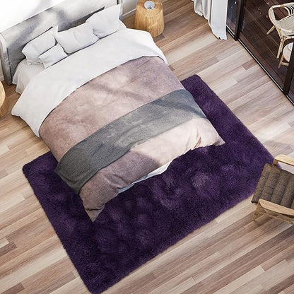 Softlife Rug for Living Room 6x9 Large Area Rug for Bedroom Super Soft Shaggy Rugs for Kids Room Fluffy Fuzzy Carpets Long Plush Bedside Rug Nursery Christmas Home Decoration for Boys Girls, Purple