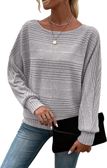 Womens Long Sleeve Shirts Crewneck Tunic Tops Pullover Sweaters Business Casual Blouses Fall Fashion 2026