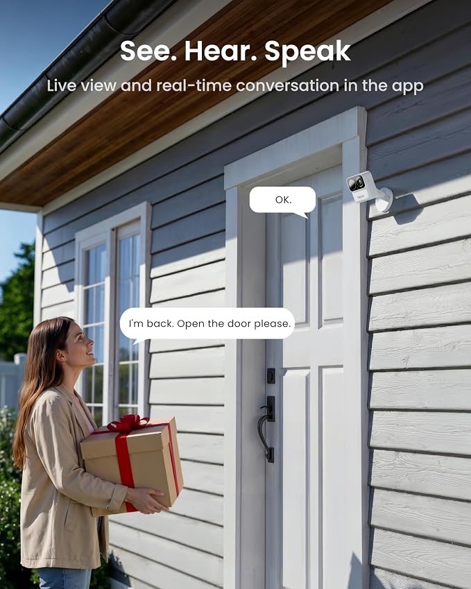 REOLINK Argus MagiCam Security Cameras Wireless Outdoor 1080p, 4 Cam Kit | AI Detection, 2.4/5GHz WiFi, AI Detection, Magnetic Mount, IR Night Vision, No Subscription, IP67, 9-Month Battery Life