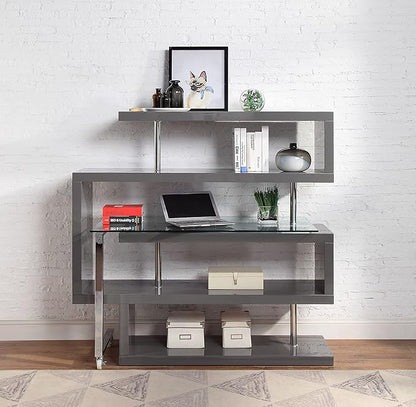 NicBex Kimberly-DW-00028-LWJ Home Office Desks, 55"x24"x54", Gray