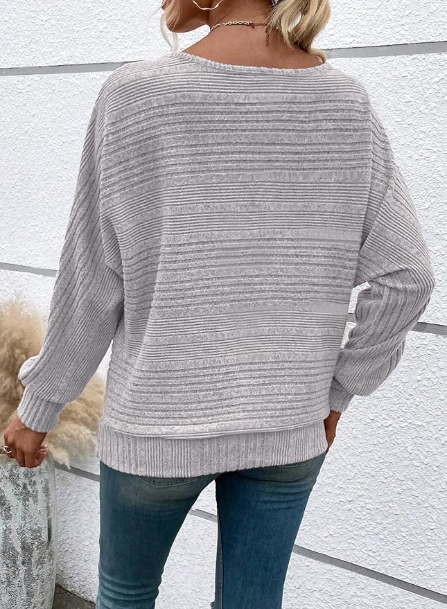 Womens Long Sleeve Shirts Crewneck Tunic Tops Pullover Sweaters Business Casual Blouses Fall Fashion 2026