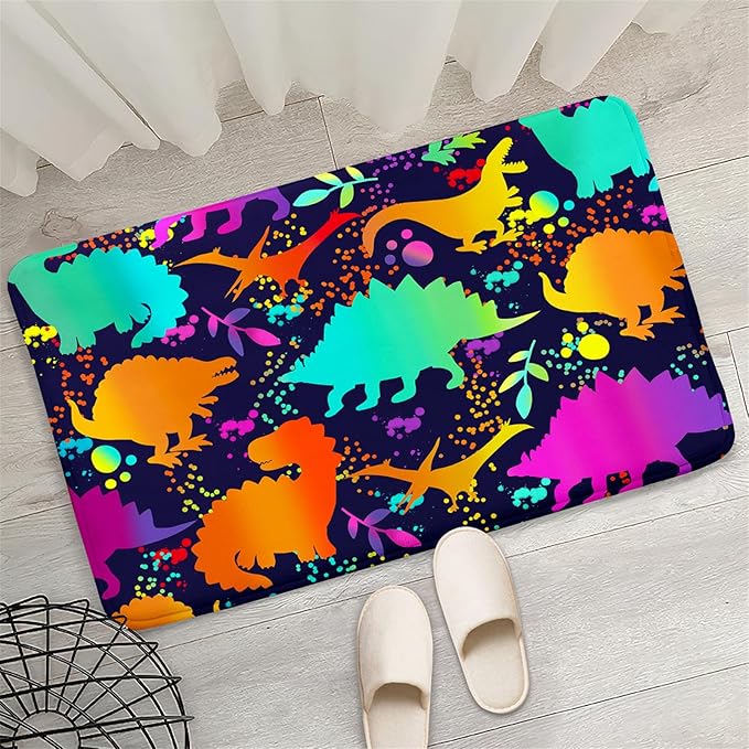 Cute Dinosaur Rug Dinosaur Area Rugs Cartoon Animal Patterns Carpets Dinosaur Bedroom Decor for Boys Kids Area Rug Dinosaur Rugs for Boys Bedroom Dinosaur Play Rug for Boys Bedroom,2'×3'