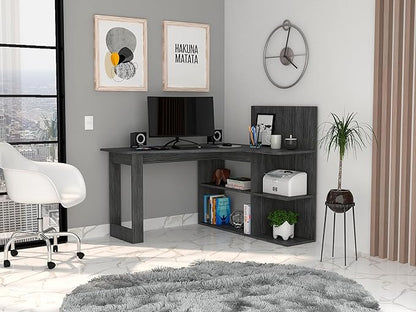 NicBex Kimberly-DW-00205-LWJ Home Office Desks, 51.7"x47.2"x43.3", Gray-1